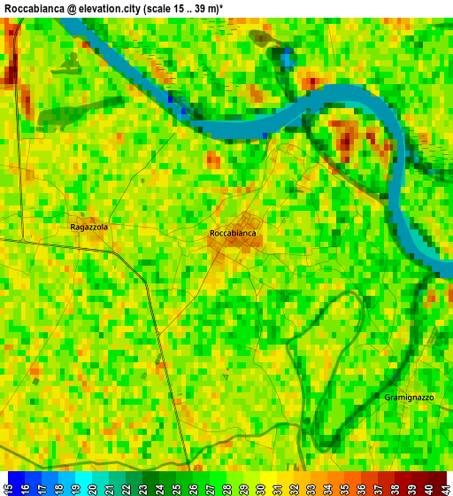 Roccabianca elevation map