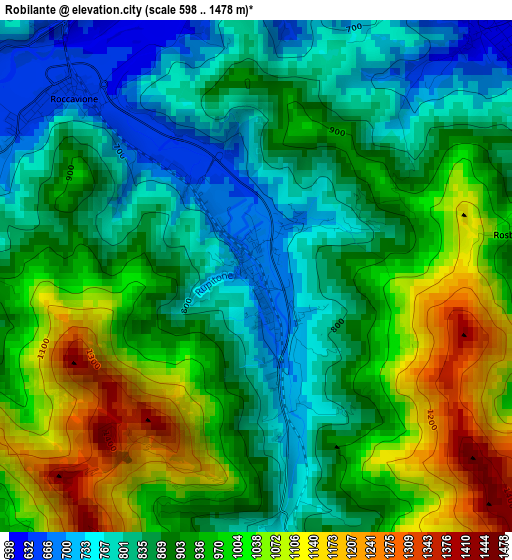 Robilante elevation map