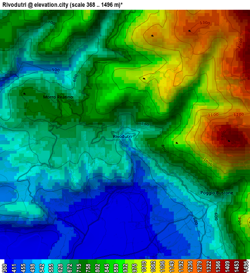 Rivodutri elevation map