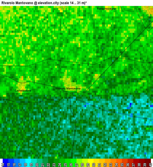 Rivarolo Mantovano elevation map