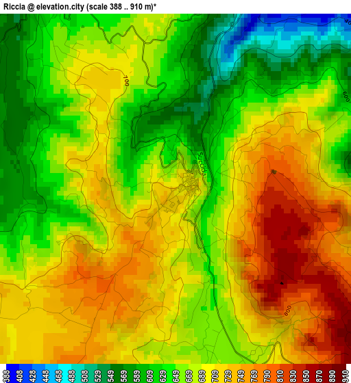 Riccia elevation map