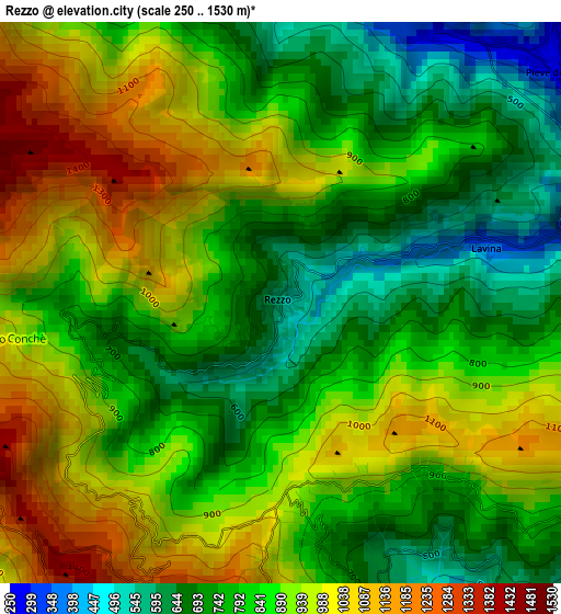 Rezzo elevation map