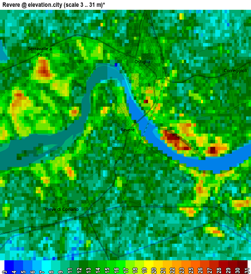 Revere elevation map