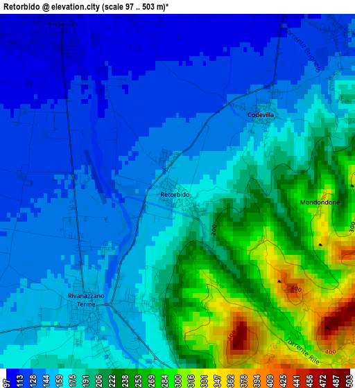 Retorbido elevation map