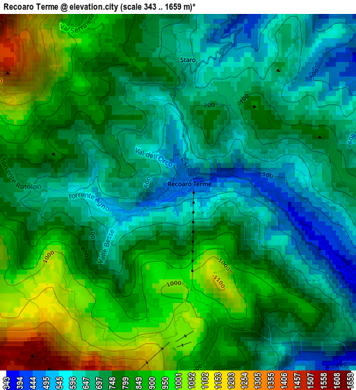 Recoaro Terme elevation map