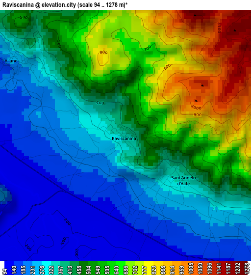 Raviscanina elevation map