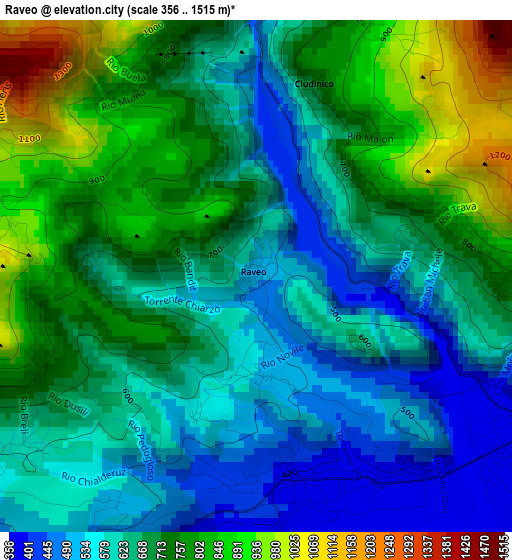 Raveo elevation map