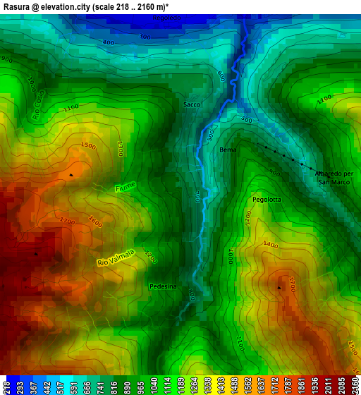 Rasura elevation map