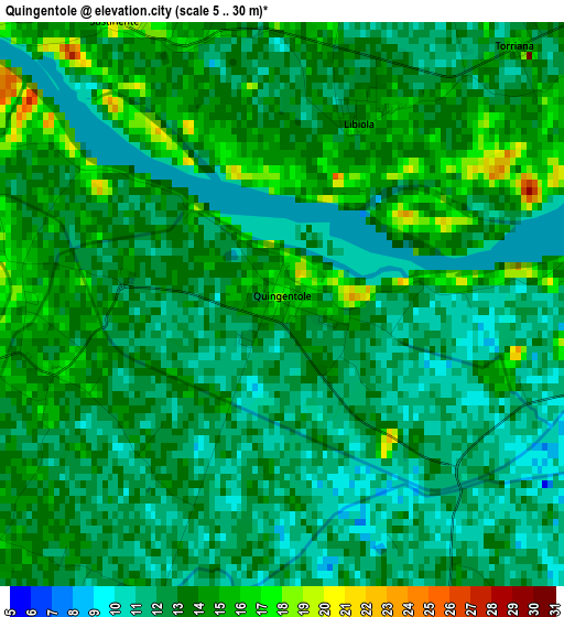 Quingentole elevation map