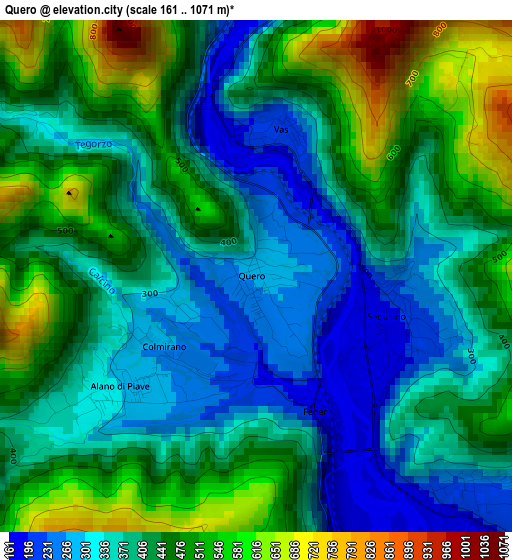 Quero elevation map