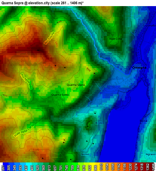 Quarna Sopra elevation map