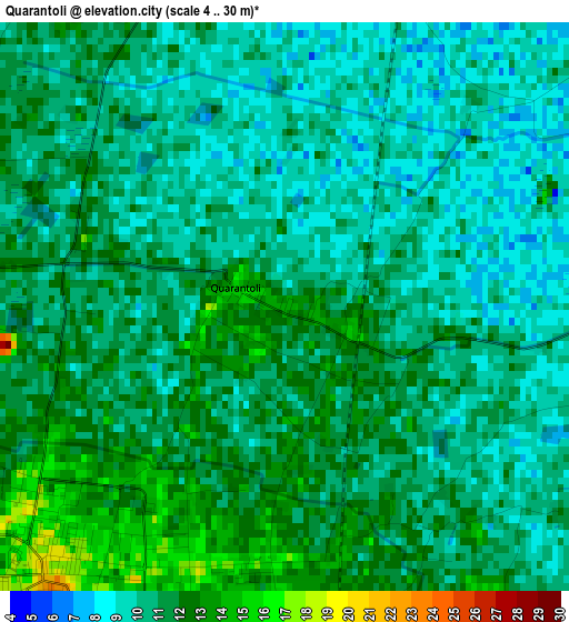 Quarantoli elevation map