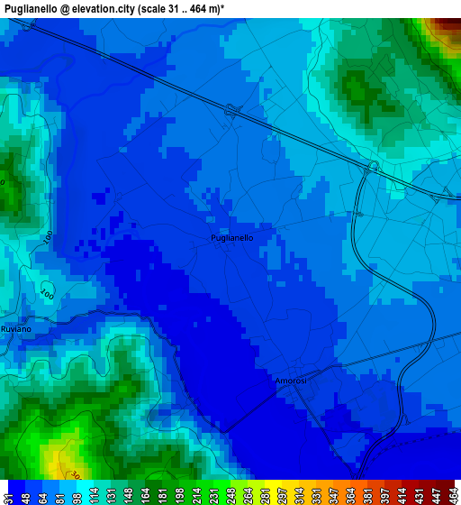 Puglianello elevation map