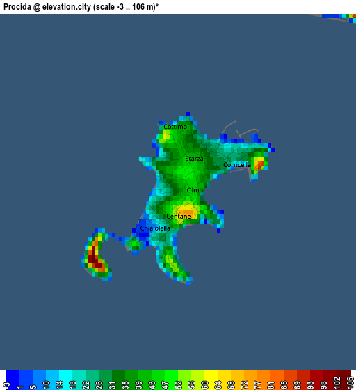 Procida elevation map