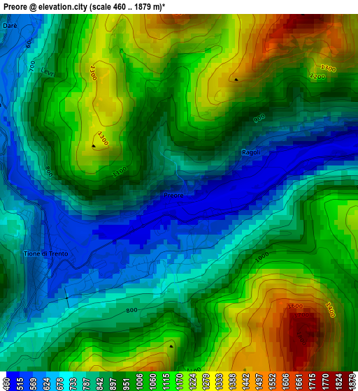 Preore elevation map