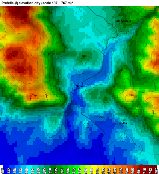 Pratella elevation map