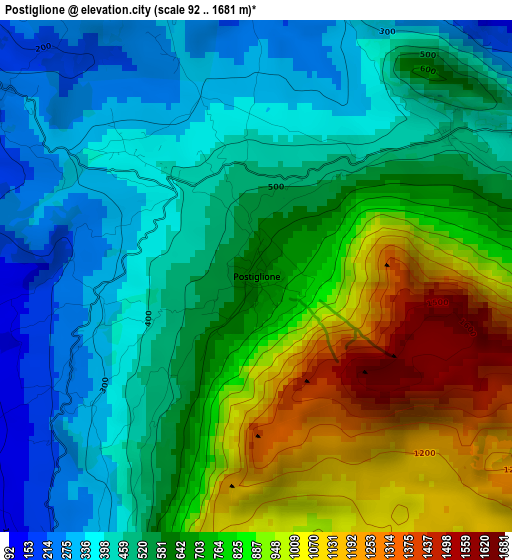 Postiglione elevation map