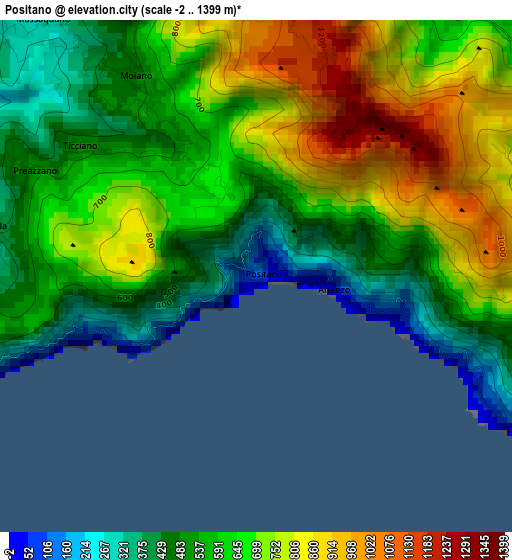 Positano elevation map