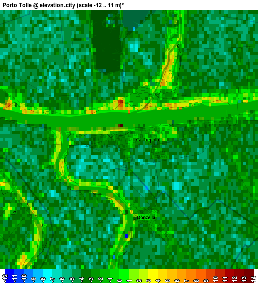 Porto Tolle elevation map