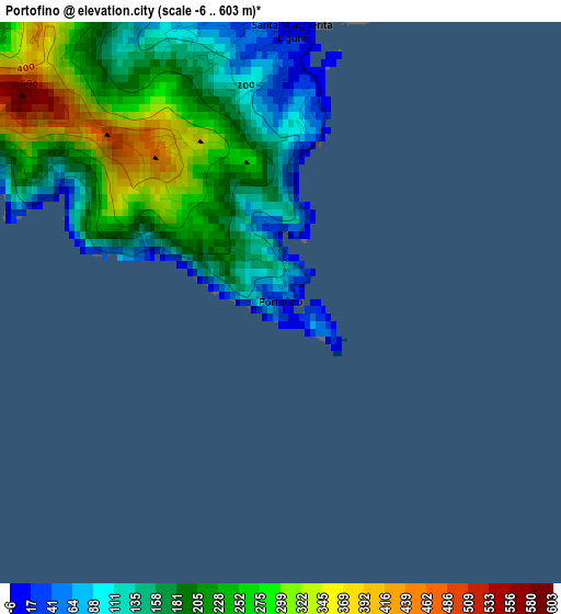 Portofino elevation map