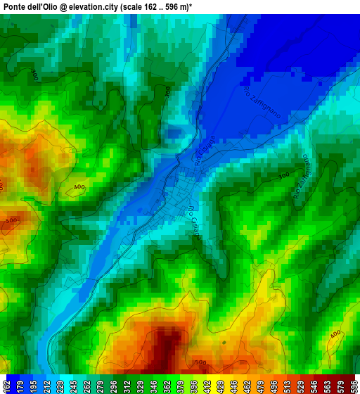 Ponte dell'Olio elevation map