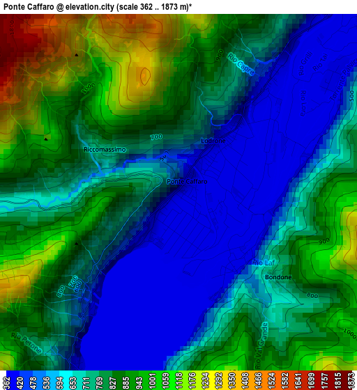 Ponte Caffaro elevation map