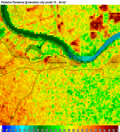 Polesine Parmense elevation map