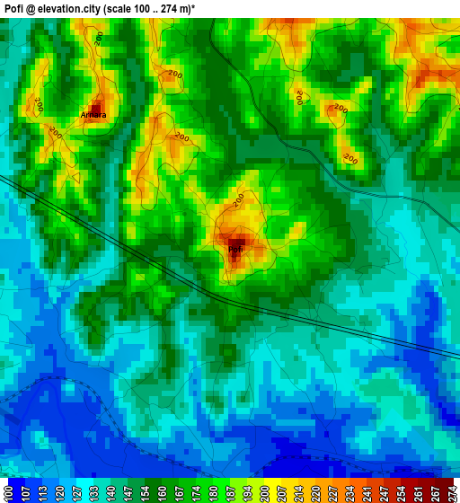 Pofi elevation map