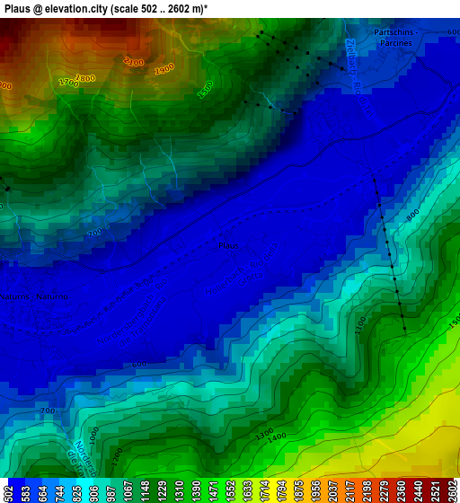 Plaus elevation map