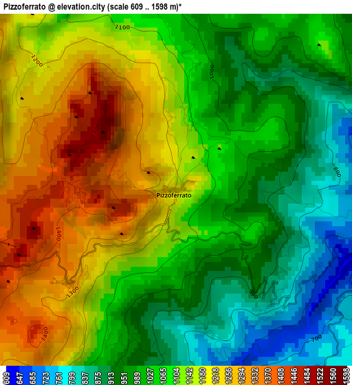 Pizzoferrato elevation map