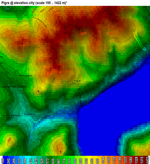 Pigra elevation map