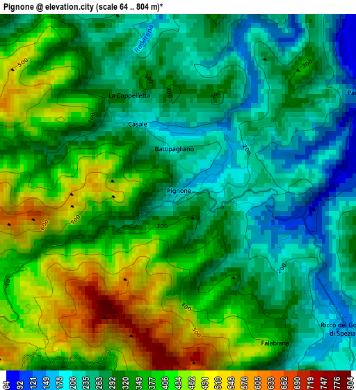 Pignone elevation map