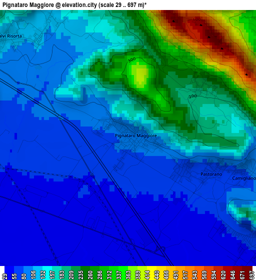 Pignataro Maggiore elevation map