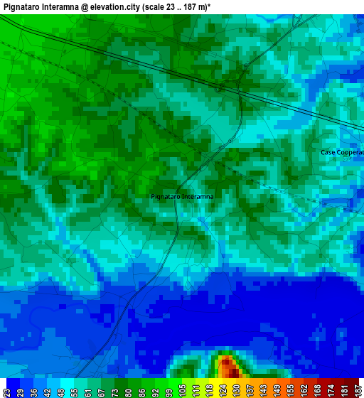 Pignataro Interamna elevation map