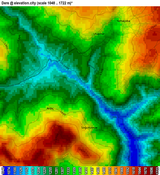 Dere elevation map