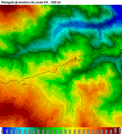 Pietragalla elevation map