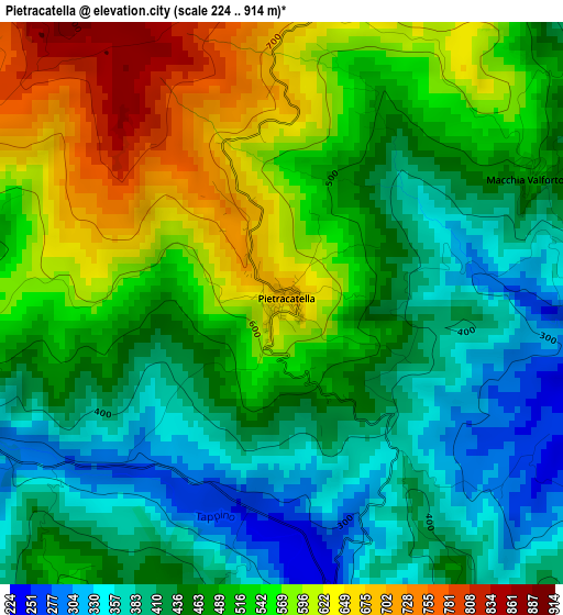 Pietracatella elevation map