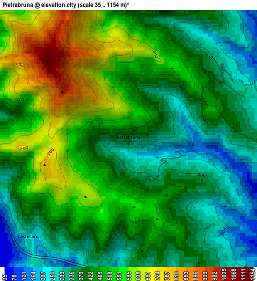 Pietrabruna elevation map