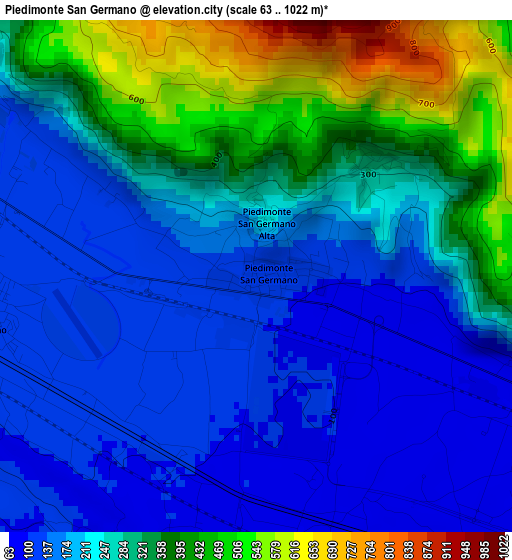 Piedimonte San Germano elevation map