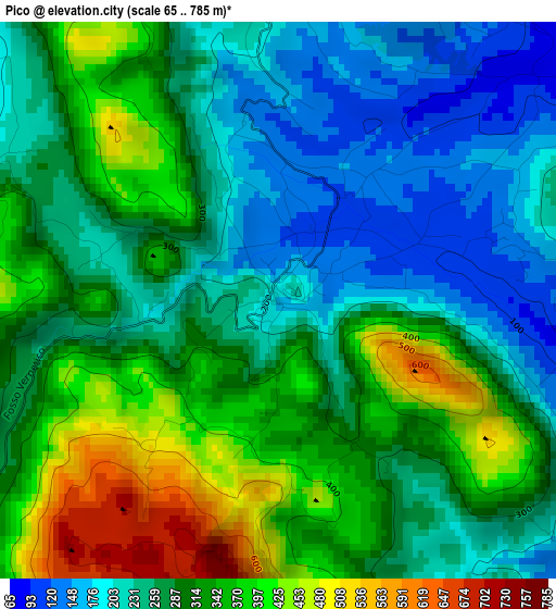 Pico elevation map