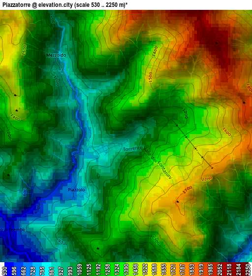 Piazzatorre elevation map