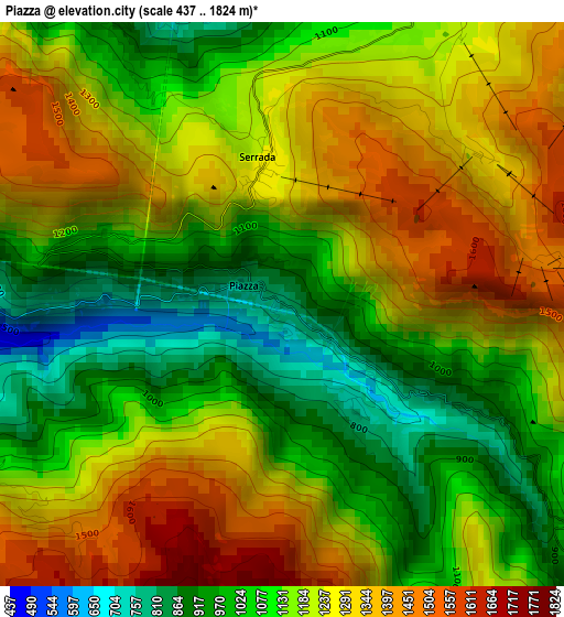 Piazza elevation map