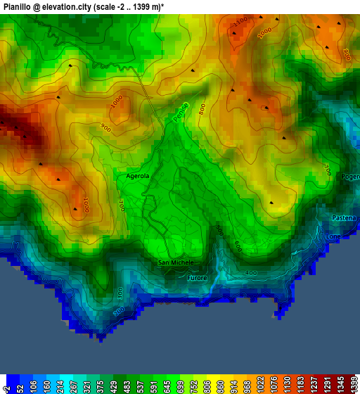 Pianillo elevation map