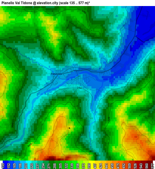 Pianello Val Tidone elevation map