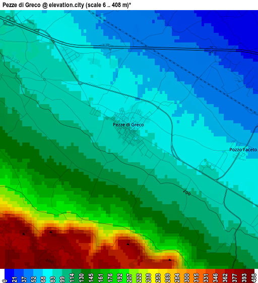 Pezze di Greco elevation map