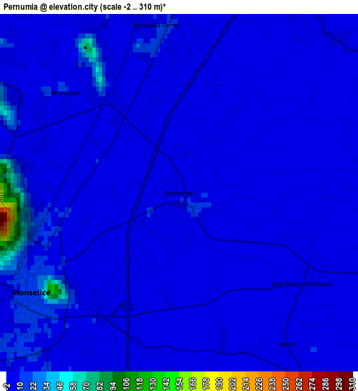 Pernumia elevation map