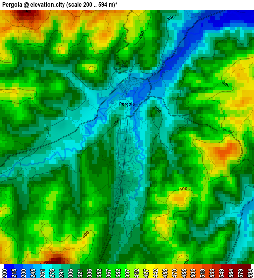 Pergola elevation map