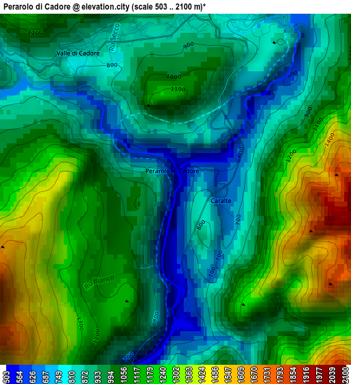 Perarolo di Cadore elevation map