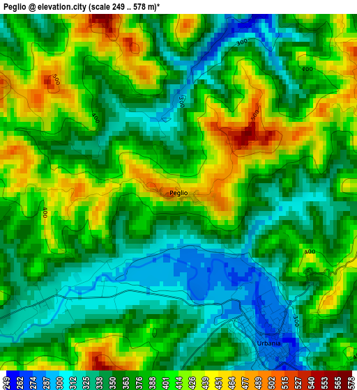 Peglio elevation map