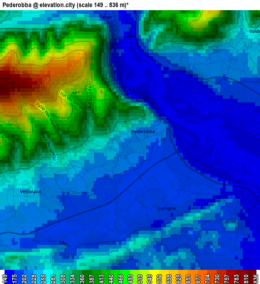 Pederobba elevation map